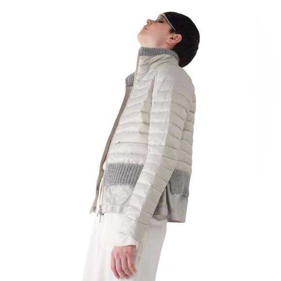 SOSKEN Studio BEV Grey Lightweight Down Puffer Jacket- Size 3/Small- Medium - Picture 2 of 13